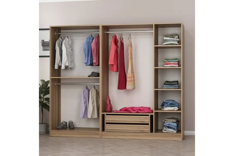 Fruitland Garderob 225 cm - Brun - Products - Förvaring - Garderober & garderobssystem - Garderobsskåp