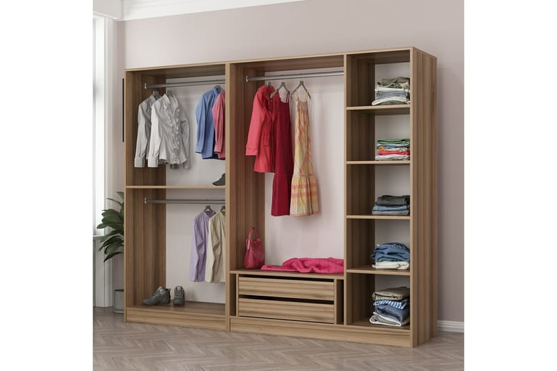 Fruitland Garderob 225 cm - Brun - Products - Förvaring - Garderober & garderobssystem - Garderobsskåp