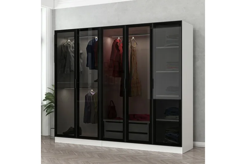 Fruitland Garderob 225 cm - Vit - Products - Förvaring - Garderober & garderobssystem - Garderobsskåp
