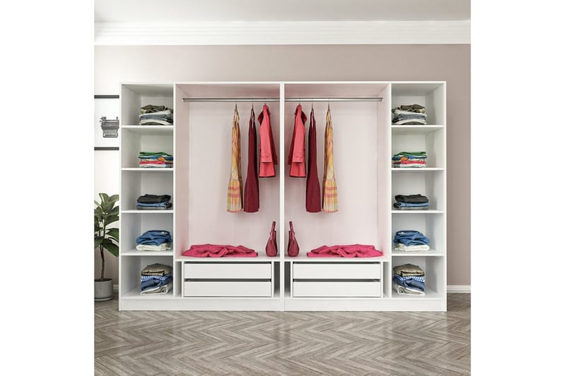 Fruitland Garderob 225 cm - Vit - Products - Förvaring - Garderober & garderobssystem - Garderobsskåp