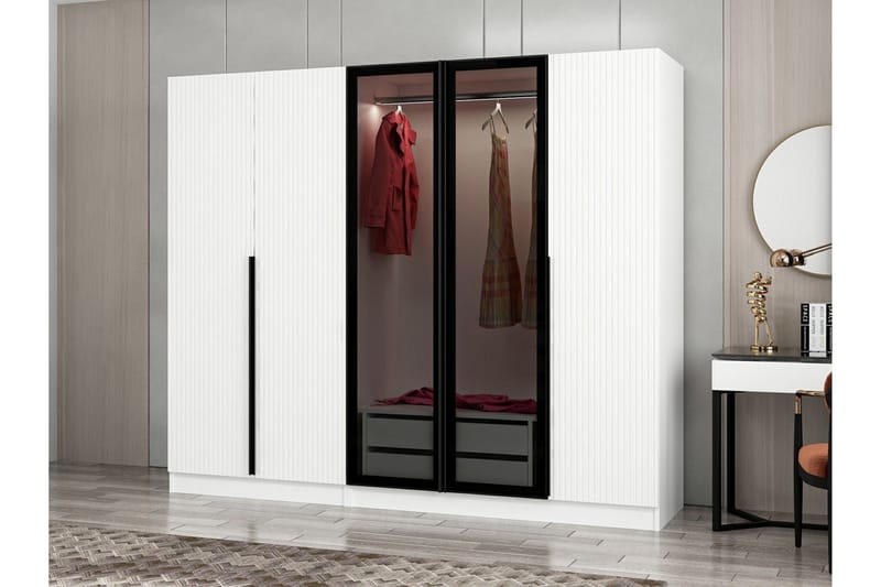 Fruitland Garderob 225 cm - Vit - Products - Förvaring - Garderober & garderobssystem - Garderobsskåp
