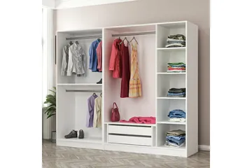 Fruitland Garderob 225 cm - Vit - Products - Förvaring - Garderober & garderobssystem - Garderobsskåp