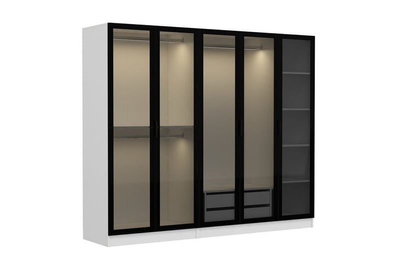 Fruitland Garderob 225 cm - Vit - Products - Förvaring - Garderober & garderobssystem - Garderobsskåp