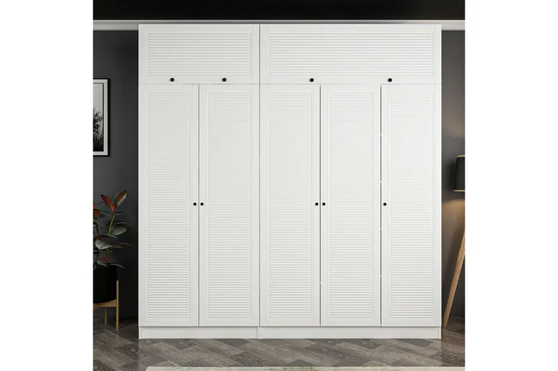 Fruitland Garderob 225 cm - Vit - Products - Förvaring - Garderober & garderobssystem - Garderobsskåp