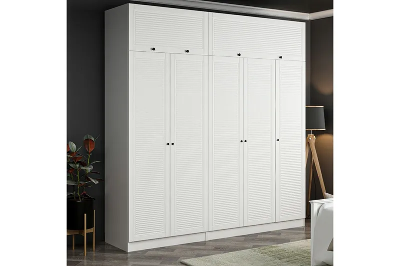Fruitland Garderob 225 cm - Vit - Products - Förvaring - Garderober & garderobssystem - Garderobsskåp