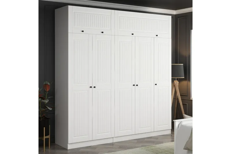 Fruitland Garderob 225 cm - Vit - Products - Förvaring - Garderober & garderobssystem - Garderobsskåp