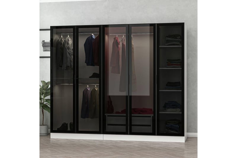Fruitland Garderob 225 cm - Vit - Products - Förvaring - Garderober & garderobssystem - Garderobsskåp