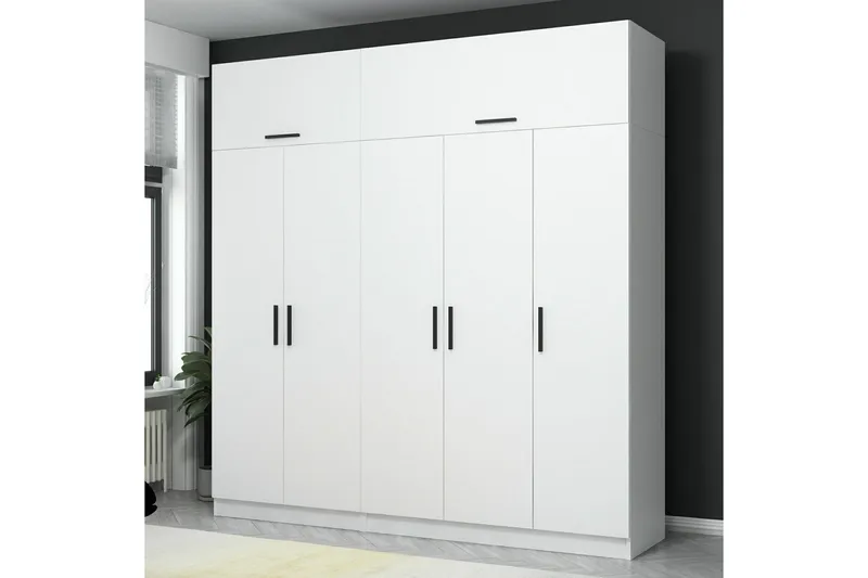 Fruitland Garderob 225 cm - Vit - Products - Förvaring - Garderober & garderobssystem - Garderobsskåp