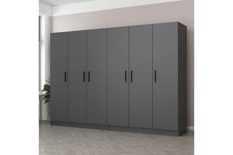 Fruitland Garderob 270 cm - Antracit - Products - Förvaring - Garderober & garderobssystem - Garderobsskåp