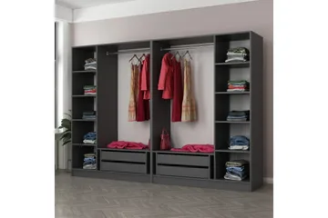 Fruitland Garderob 270 cm - Antracit - Products - Förvaring - Garderober & garderobssystem - Garderobsskåp