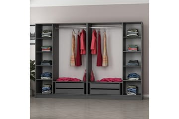 Fruitland Garderob 270 cm - Antracit - Products - Förvaring - Garderober & garderobssystem - Garderobsskåp