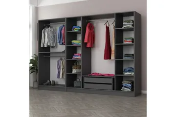 Fruitland Garderob 270 cm - Antracit - Products - Förvaring - Garderober & garderobssystem - Garderobsskåp