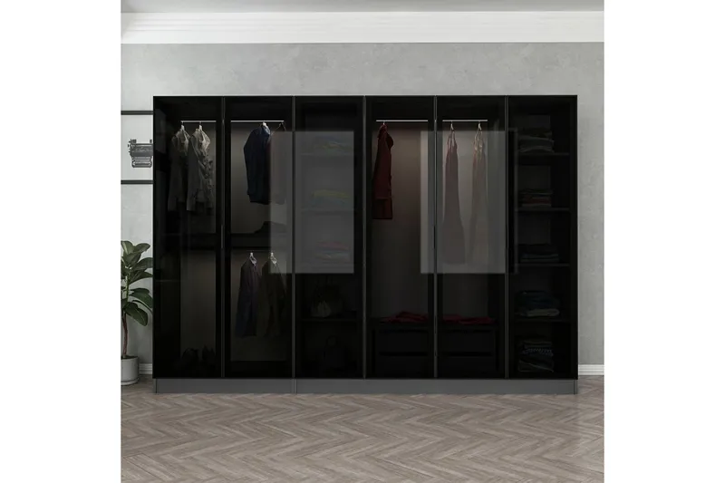 Fruitland Garderob 270 cm - Antracit - Products - Förvaring - Garderober & garderobssystem - Garderobsskåp