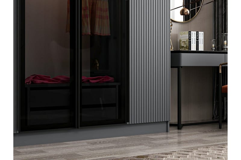 Fruitland Garderob 270 cm - Antracit - Products - Förvaring - Garderober & garderobssystem - Garderobsskåp