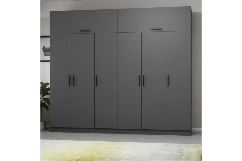 Fruitland Garderob 270 cm - Antracit - Products - F örvaring - Garderober & garderobssystem - Garderobsskåp