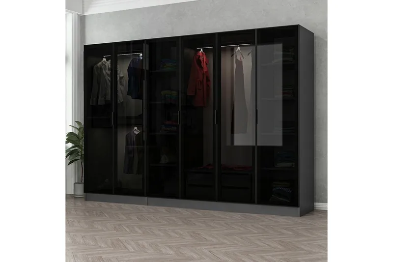 Fruitland Garderob 270 cm - Antracit - Products - Förvaring - Garderober & garderobssystem - Garderobsskåp