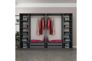 Fruitland Garderob 270 cm - Antracit - Products - Förvaring - Garderober & garderobssystem - Garderobsskåp