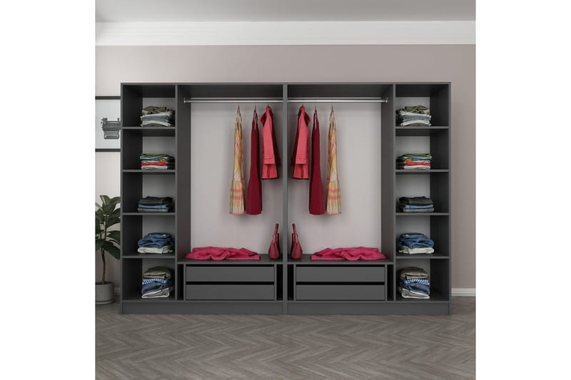 Fruitland Garderob 270 cm - Antracit - Products - Förvaring - Garderober & garderobssystem - Garderobsskåp