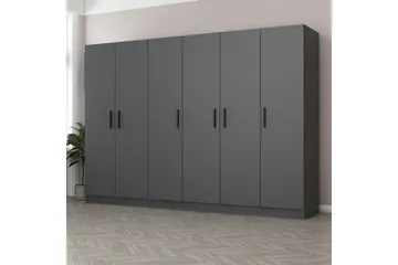 Fruitland Garderob 270 cm - Antracit - Products - Förvaring - Garderober & garderobssystem - Garderobsskåp