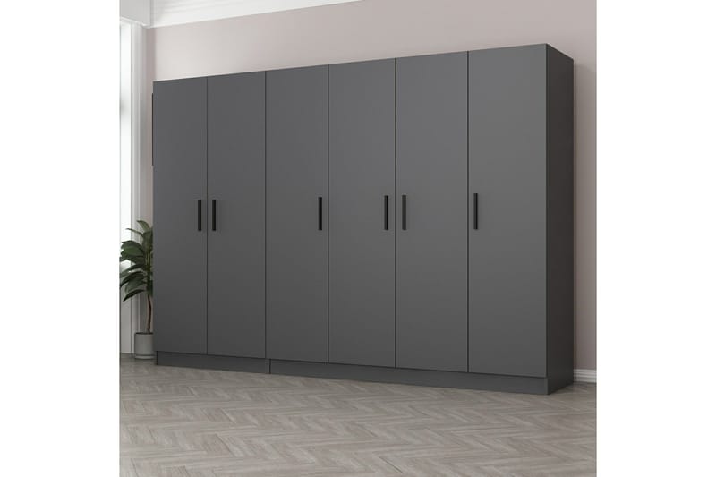 Fruitland Garderob 270 cm - Antracit - Products - Förvaring - Garderober & garderobssystem - Garderobsskåp
