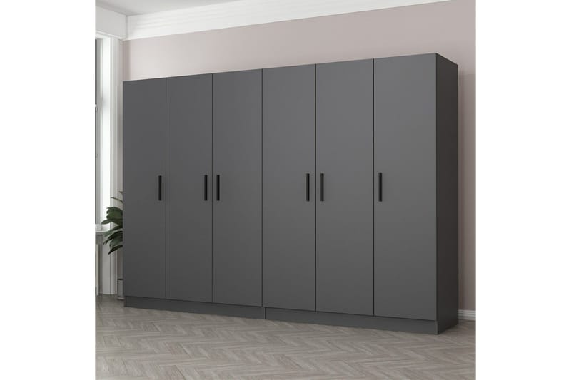 Fruitland Garderob 270 cm - Antracit - Products - Förvaring - Garderober & garderobssystem - Garderobsskåp