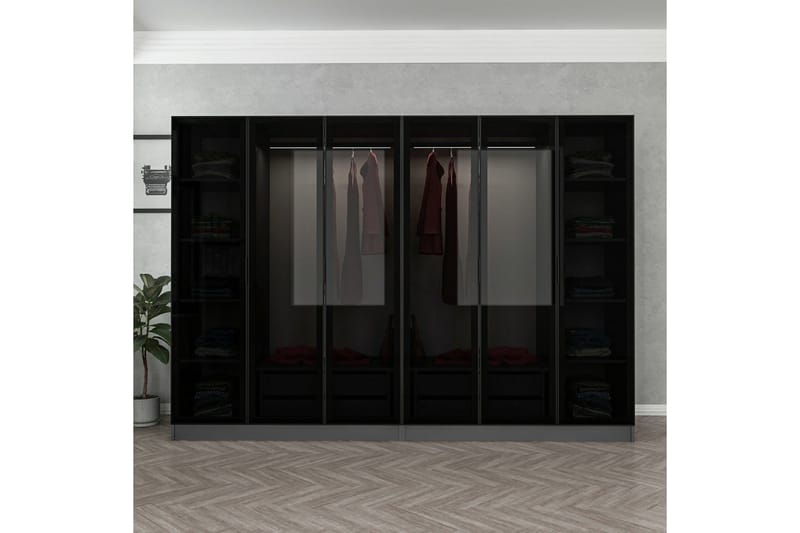 Fruitland Garderob 270 cm - Antracit - Products - Förvaring - Garderober & garderobssystem - Garderobsskåp