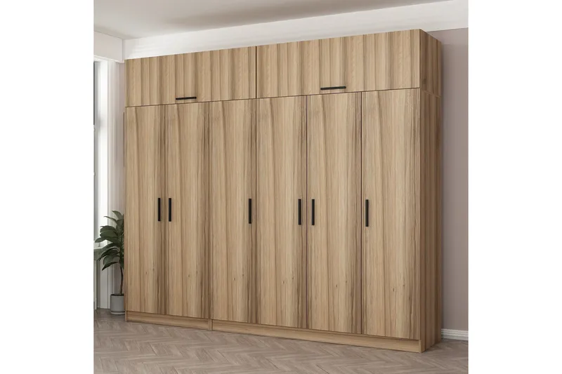Fruitland Garderob 270 cm - Brun - Products - Förvaring - Garderober & garderobssystem - Garderobsskåp
