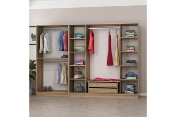 Fruitland Garderob 270 cm - Brun - Products - Förvaring - Garderober & garderobssystem - Garderobsskåp