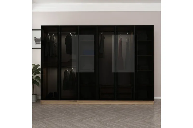 Fruitland Garderob 270 cm - Brun - Products - Förvaring - Garderober & garderobssystem - Garderobsskåp