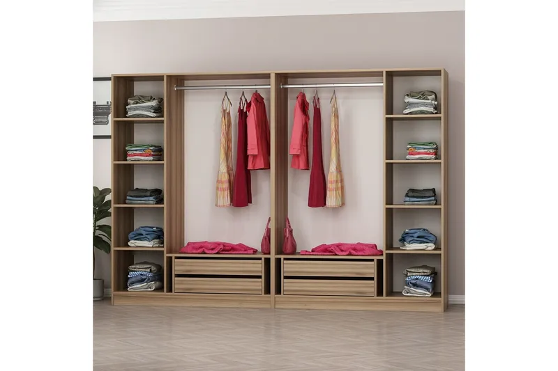 Fruitland Garderob 270 cm - Brun - Products - Förvaring - Garderober & garderobssystem - Garderobsskåp