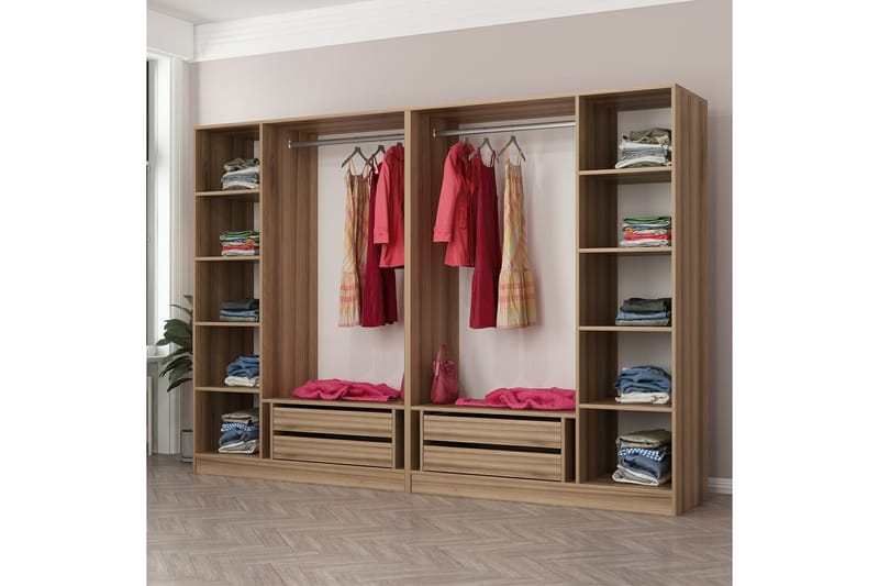 Fruitland Garderob 270 cm - Brun - Products - Förvaring - Garderober & garderobssystem - Garderobsskåp