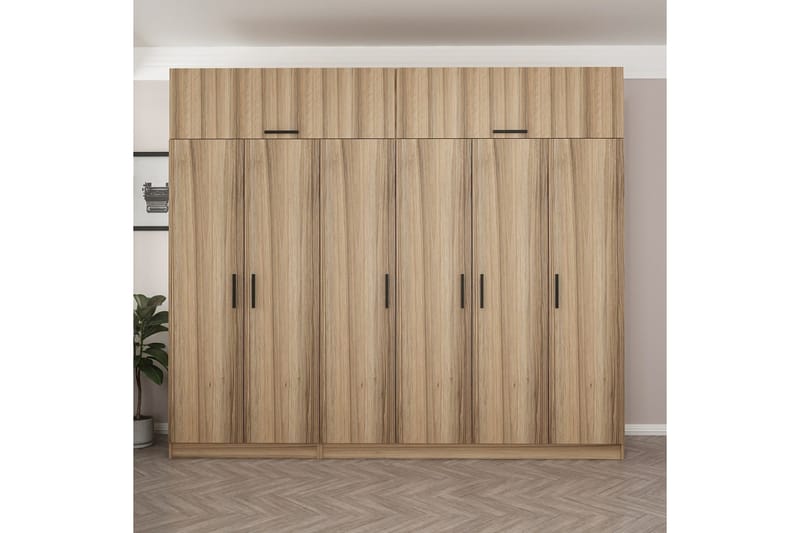 Fruitland Garderob 270 cm - Brun - Products - Förvaring - Garderober & garderobssystem - Garderobsskåp