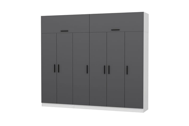 Fruitland Garderob 270 cm - Grå/Vit - Products - Förvaring - Garderober & garderobssystem - Garderobsskåp