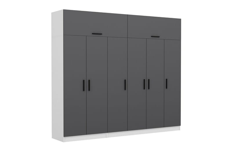 Fruitland Garderob 270 cm - Grå/Vit - Products - Förvaring - Garderober & garderobssystem - Garderobsskåp
