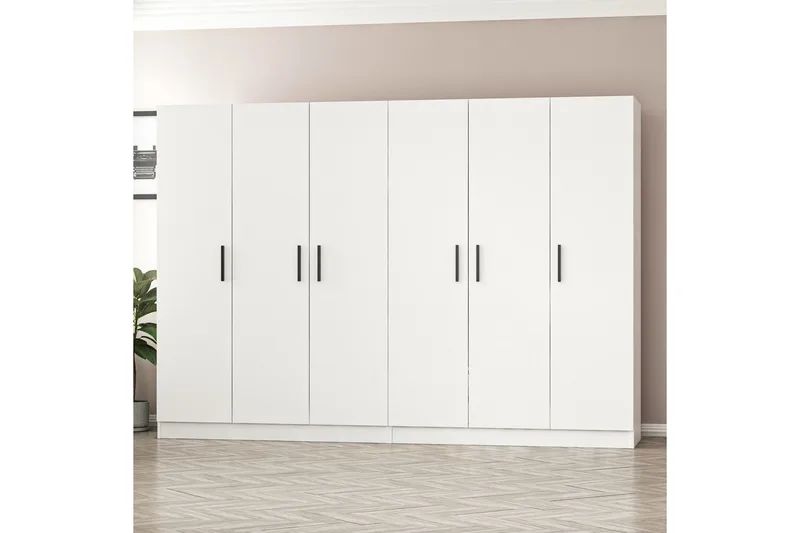 Fruitland Garderob 270 cm - Vit - Products - Förvaring - Garderober & garderobssystem - Garderobsskåp