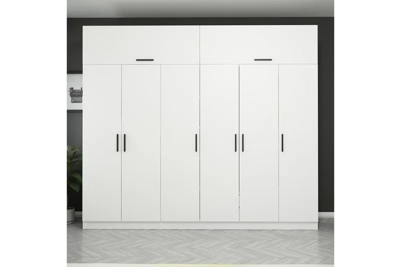Fruitland Garderob 270 cm - Vit - Products - Förvaring - Garderober & garderobssystem - Garderobsskåp