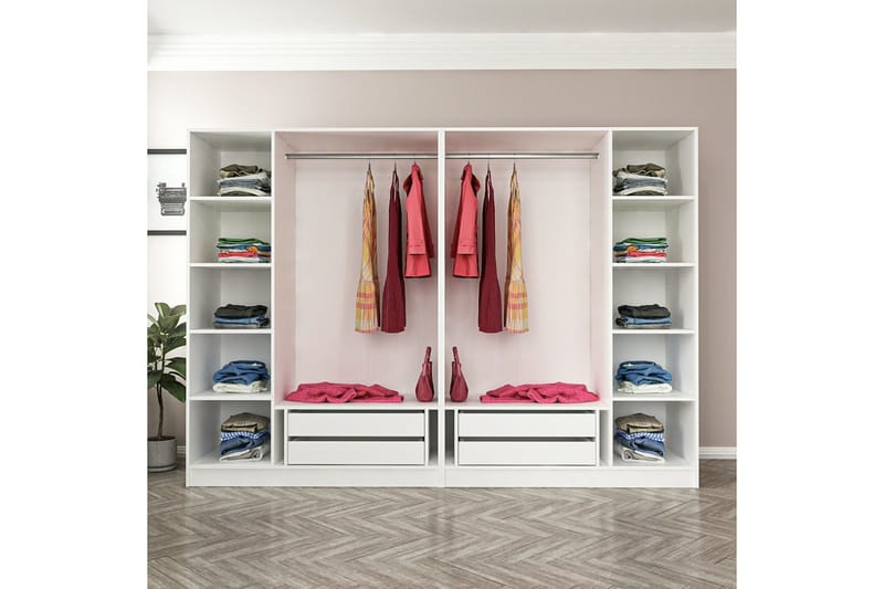 Fruitland Garderob 270 cm - Vit - Products - Förvaring - Garderober & garderobssystem - Garderobsskåp