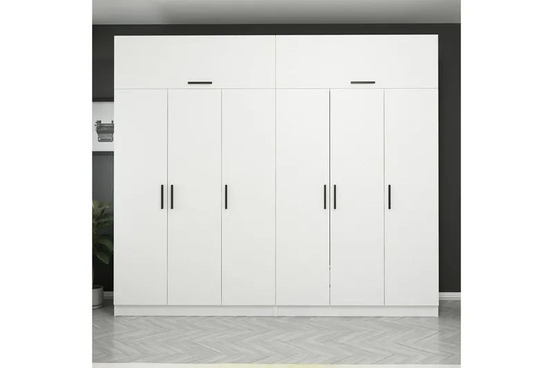 Fruitland Garderob 270 cm - Vit - Products - Förvaring - Garderober & garderobssystem - Garderobsskåp
