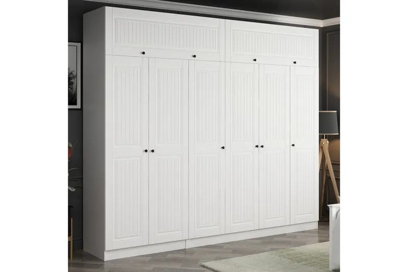 Fruitland Garderob 270 cm - Vit - Products - Förvaring - Garderober & garderobssystem - Garderobsskåp
