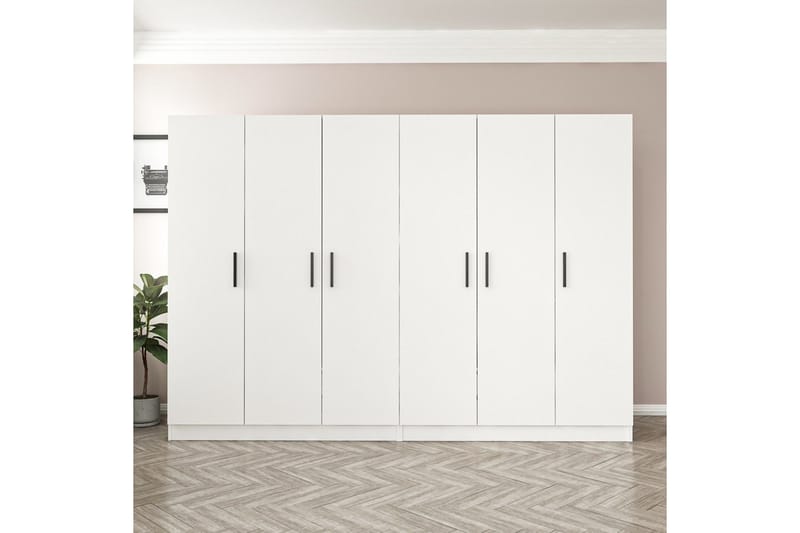 Fruitland Garderob 270 cm - Vit - Products - Förvaring - Garderober & garderobssystem - Garderobsskåp