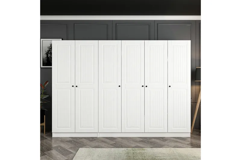 Fruitland Garderob 270 cm - Vit - Products - Förvaring - Garderober & garderobssystem - Garderobsskåp