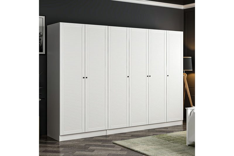 Fruitland Garderob 270 cm - Vit - Products - Förvaring - Garderober & garderobssystem - Garderobsskåp