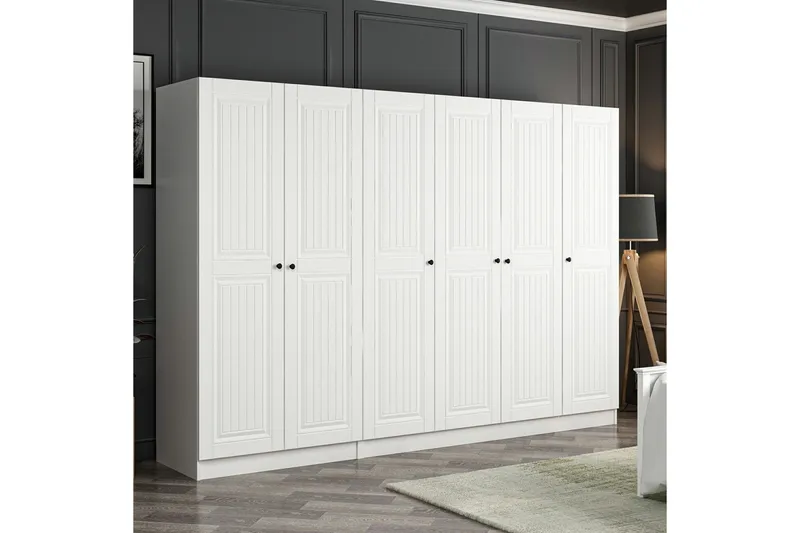Fruitland Garderob 270 cm - Vit - Products - Förvaring - Garderober & garderobssystem - Garderobsskåp