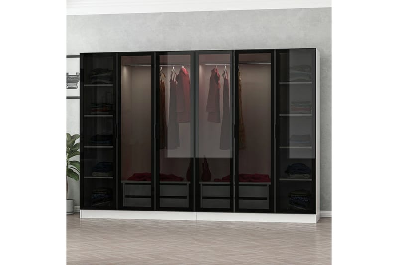 Fruitland Garderob 270 cm - Vit - Products - Förvaring - Garderober & garderobssystem - Garderobsskåp