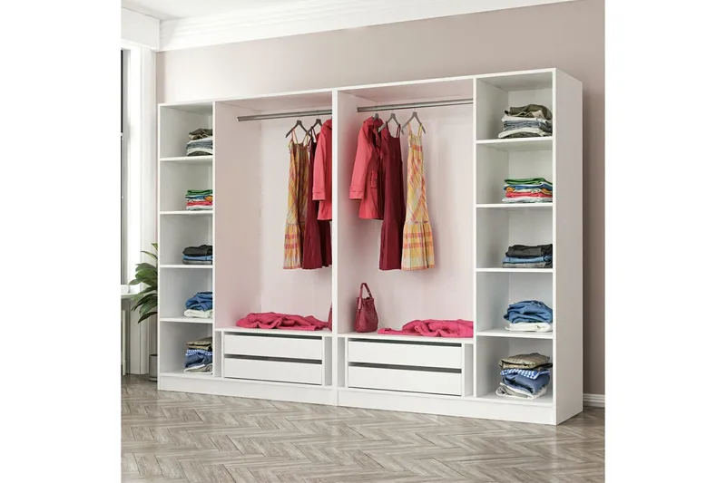 Fruitland Garderob 270 cm - Vit - Products - Förvaring - Garderober & garderobssystem - Garderobsskåp