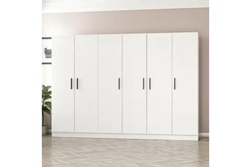 Fruitland Garderob 270 cm - Vit - Products - Förvaring - Garderober & garderobssystem - Garderobsskåp