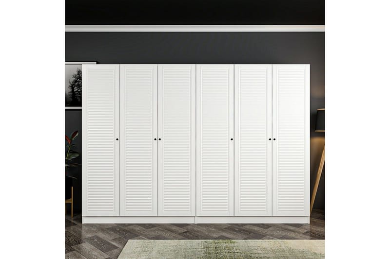 Fruitland Garderob 270 cm - Vit - Products - Förvaring - Garderober & garderobssystem - Garderobsskåp