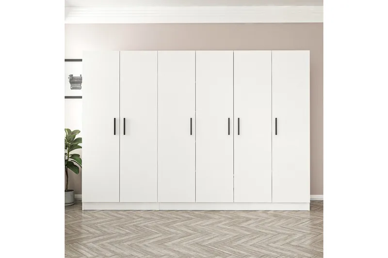 Fruitland Garderob 270 cm - Vit - Products - Förvaring - Garderober & garderobssystem - Garderobsskåp