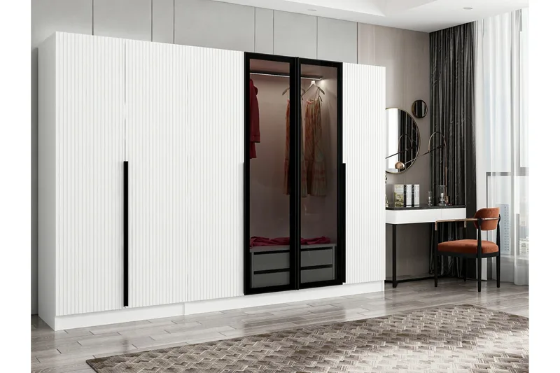 Fruitland Garderob 270 cm - Vit - Products - Förvaring - Garderober & garderobssystem - Garderobsskåp