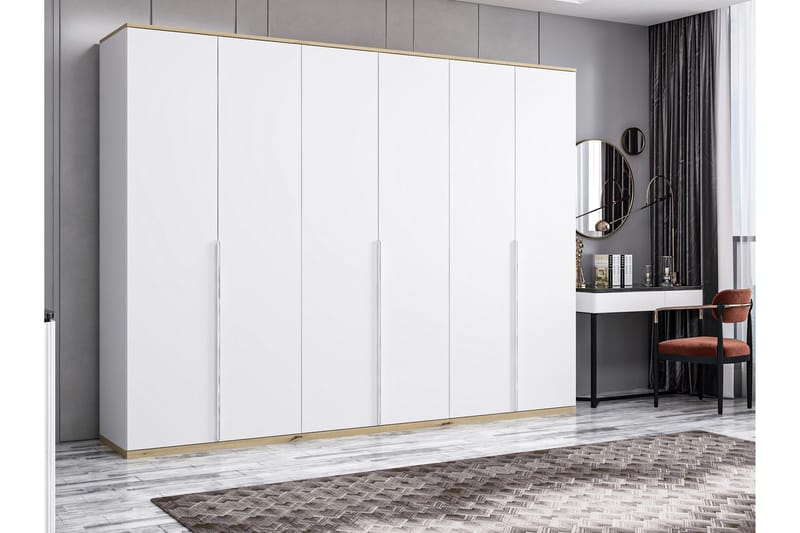 Fruitland Garderob 270x206 cm - Vit - Products - Förvaring - Garderober & garderobssystem - Garderobsskåp